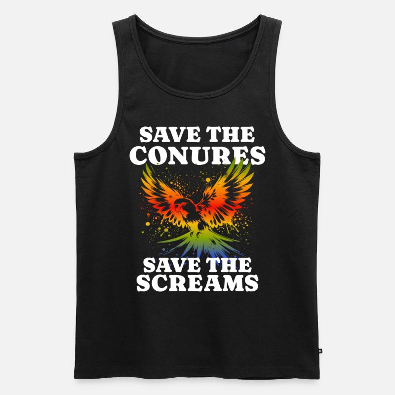 Save Sun Conure - Männer Premium Bio Tank Top - Schwarz