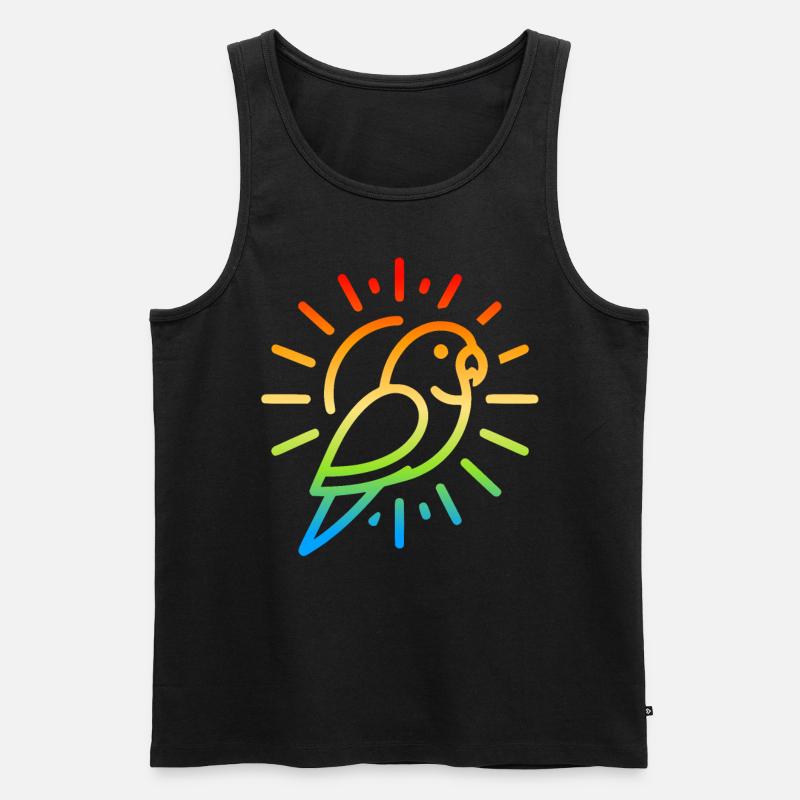 Sonnensittich - Männer Premium Bio Tank Top - Schwarz
