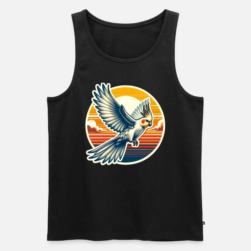 Nymphensittich Spruch - Männer Premium Bio Tank Top - Schwarz