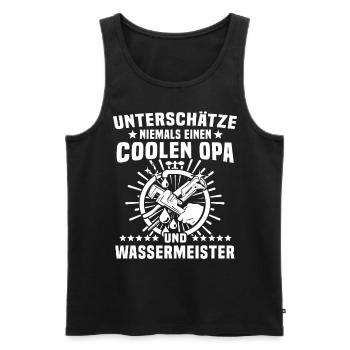 Grandpa Water Master - Men's Premium Organic Tank Top - black - Front - Michal (187cm)