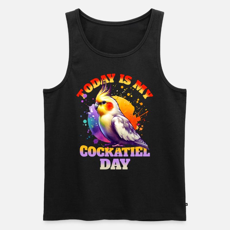 Nymphensittich Sprüche - Männer Premium Bio Tank Top - Schwarz