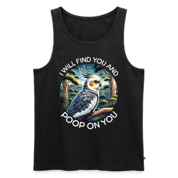 Cockatiel Sayings - Men's Premium Organic Tank Top - black - Front - Michal (187cm)