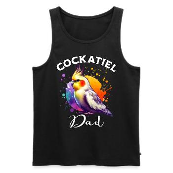 Cockatiel Dad - Men's Premium Organic Tank Top - black - Front - Michal (187cm)
