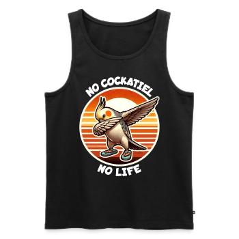 Cockatiel Saying - Men's Premium Organic Tank Top - black - Front - Michal (187cm)