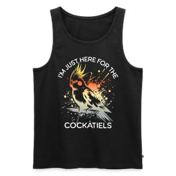 Funny cockatiel sayings - Men's Premium Organic Tank Top - black - Front - Michal (187cm)