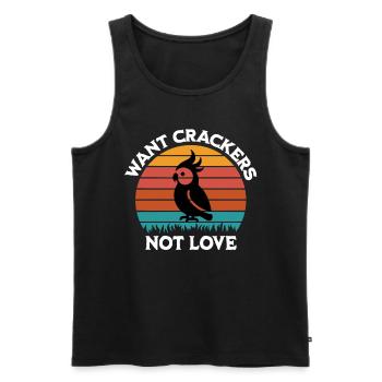 Cockatiel Saying - Men's Premium Organic Tank Top - black - Front - Michal (187cm)