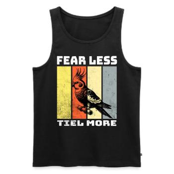 Cockatiel Sayings - Men's Premium Organic Tank Top - black - Front - Michal (187cm)