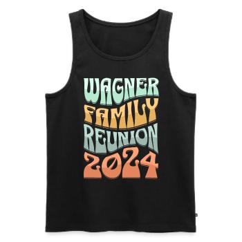 Wagner Family Reunion 2024 - Men's Premium Organic Tank Top - black - Front - AI Model Male 178 light (178cm)
