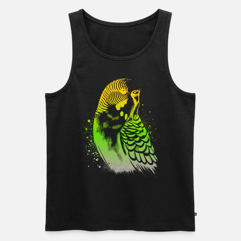 Wellensittich - Männer Premium Bio Tank Top - Schwarz