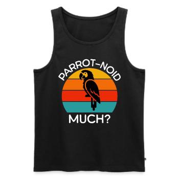 Papageie Sprüche - Männer Premium Bio Tank Top - Schwarz - Vorne - Michal (187cm)