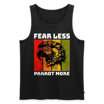 Papageie Sprüche - Männer Premium Bio Tank Top - Schwarz - Vorne - Michal (187cm)