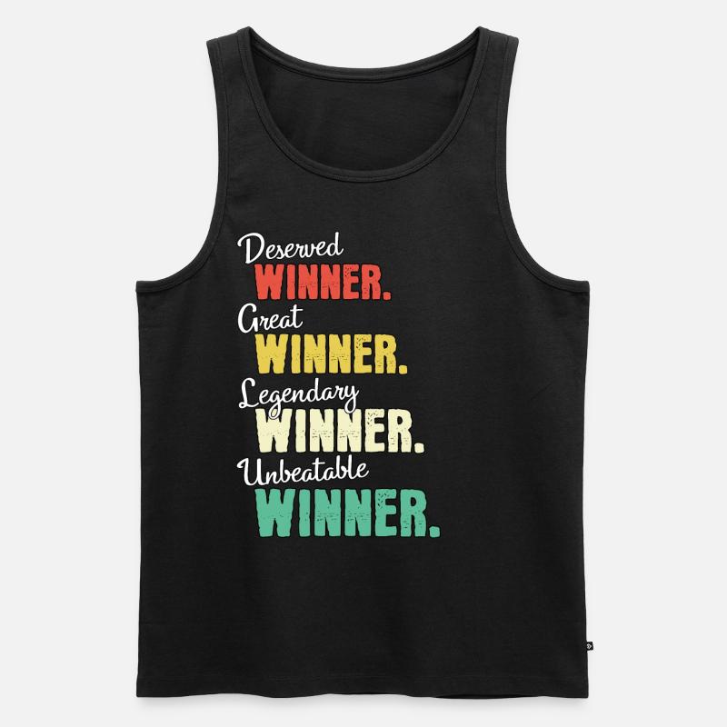 Gewinner - Männer Premium Bio Tank Top - Schwarz