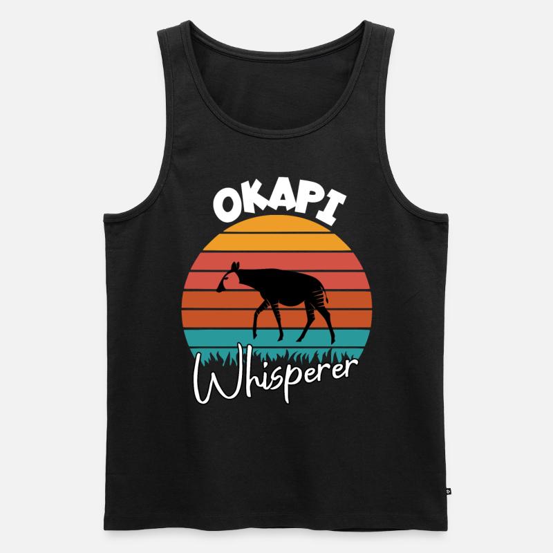 Okapi Flüsterer - Männer Premium Bio Tank Top - Schwarz