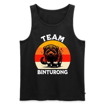 Lustige Marderbär Sprüche - Männer Premium Bio Tank Top - Schwarz - Vorne - Michal (187cm)