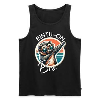 Lustige Marderbär Sprüche - Männer Premium Bio Tank Top - Schwarz - Vorne - Michal (187cm)
