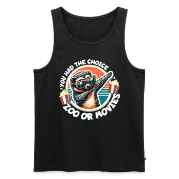 Marderbär Spruch - Männer Premium Bio Tank Top - Schwarz - Vorne - Michal (187cm)