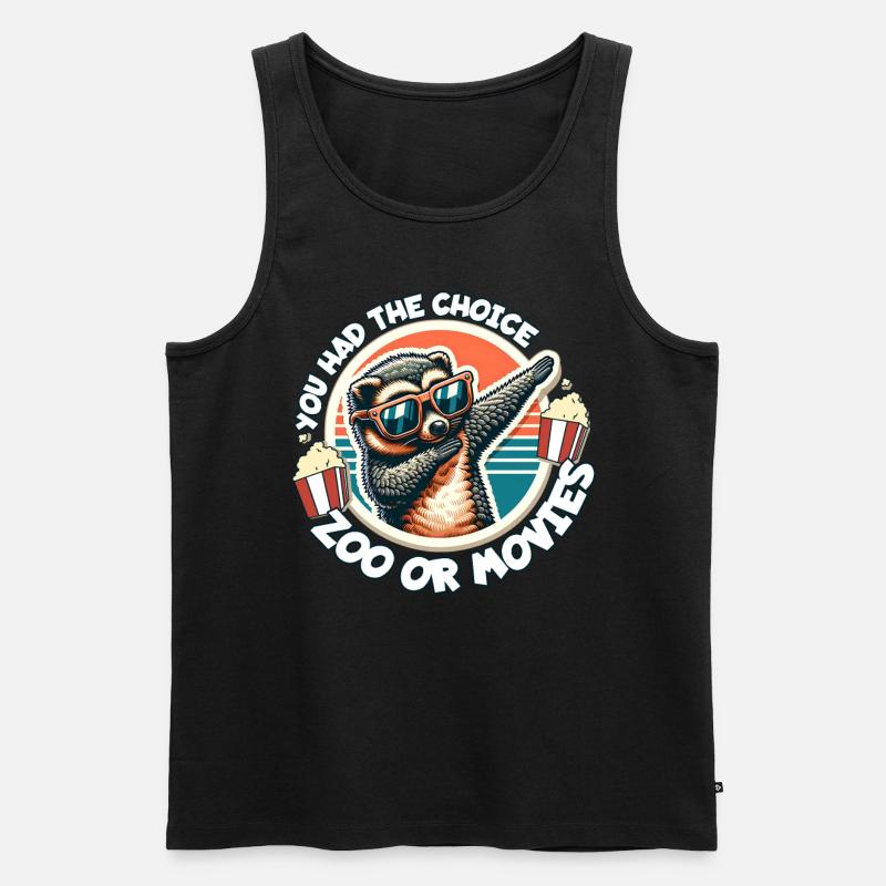 Marderbär Spruch - Männer Premium Bio Tank Top - Schwarz