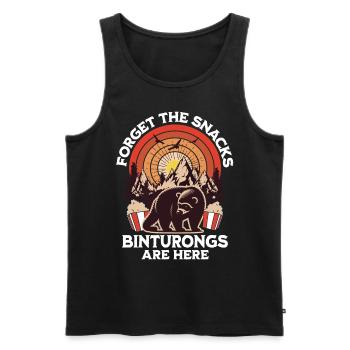 Marderbär Spruch - Männer Premium Bio Tank Top - Schwarz - Vorne - Michal (187cm)