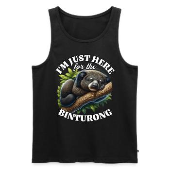 Binturong raccoon bear sayings - Men's Premium Organic Tank Top - black - Front - Michal (187cm)
