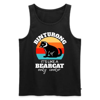 Lustige Marderbär Sprüche - Männer Premium Bio Tank Top - Schwarz - Vorne - Michal (187cm)