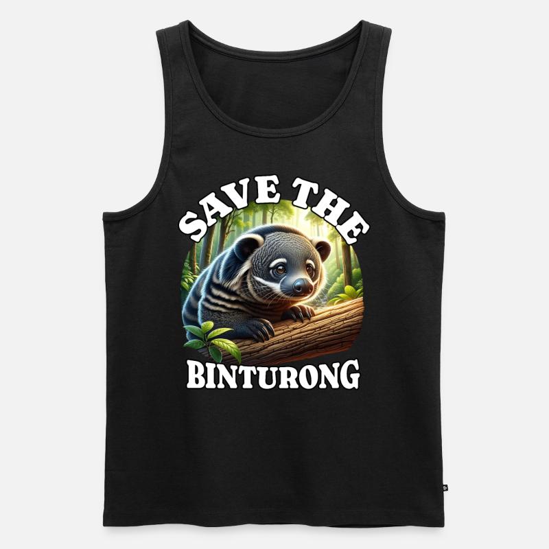 Save Marderbär - Männer Premium Bio Tank Top - Schwarz
