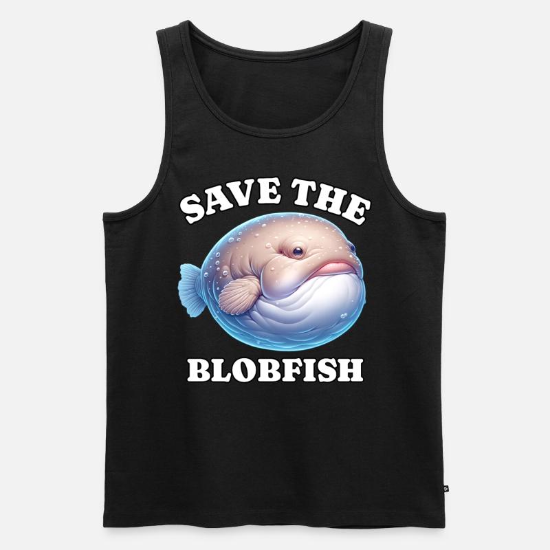 Save Blobfisch - Männer Premium Bio Tank Top - Schwarz