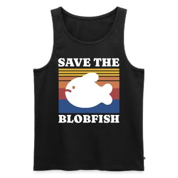 Save Blobfish - Men's Premium Organic Tank Top - black - Front - AI Model Male 178 light (178cm)