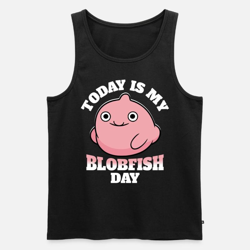 Blobfisch Blobfish - Männer Premium Bio Tank Top - Schwarz