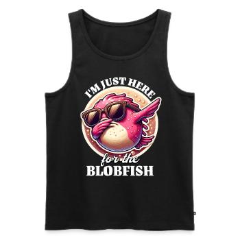 Dictons amusants de Blobfish - Débardeur bio Premium Homme - noir - Devant - AI Model Male 178 light (178cm)