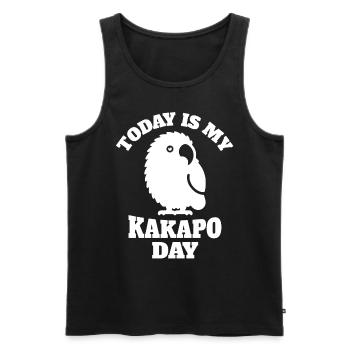 Nachtpapagei Kakapo - Männer Premium Bio Tank Top - Schwarz - Vorne - AI Model Male 178 light (178cm)