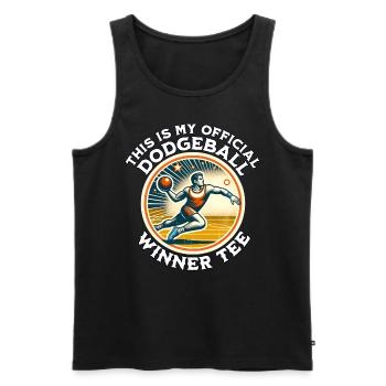 Dodgeball Player - Men's Premium Organic Tank Top - black - Front - Michal (187cm)