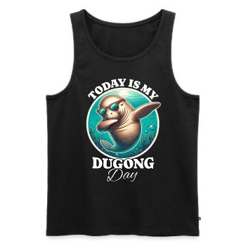Manatee Dugong - Men's Premium Organic Tank Top - black - Front - Michal (187cm)