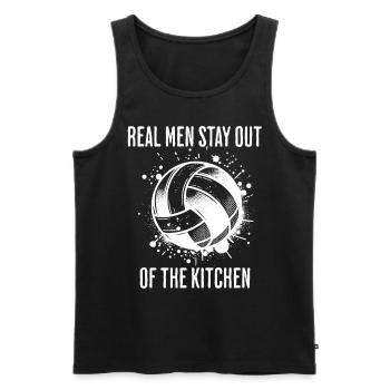 Funny Dodgeball Saying - Men's Premium Organic Tank Top - black - Front - Michal (187cm)