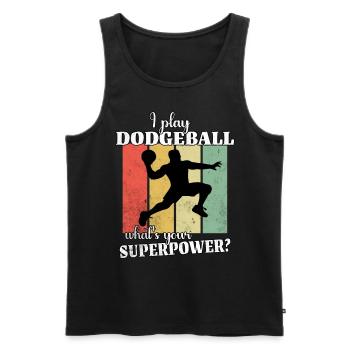 Dodgeball - Men's Premium Organic Tank Top - black - Front - Michal (187cm)