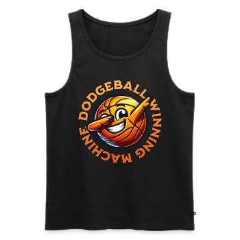 Dodgeball Winner - Men's Premium Organic Tank Top - black - Front - Michal (187cm)