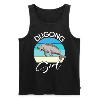 Dugong Girl Seekuh - Männer Premium Bio Tank Top - Schwarz - Vorne - Michal (187cm)