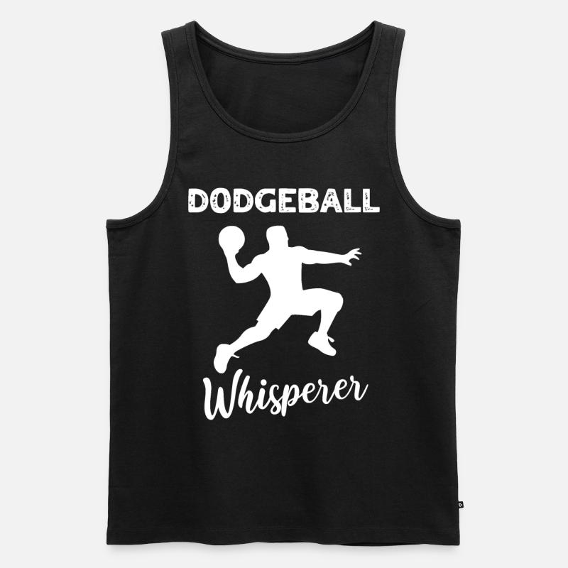 Dodgeball Sprüche - Männer Premium Bio Tank Top - Schwarz