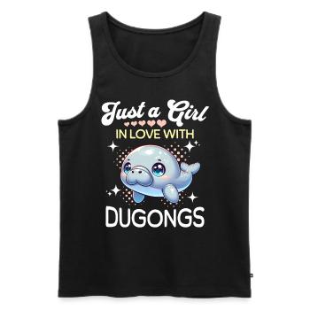 Manatee Fille Dugong - Débardeur bio Premium Homme - noir - Devant - Michal (187cm)