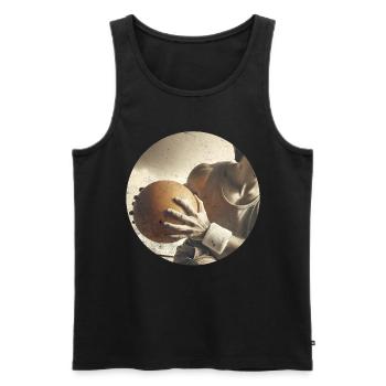 Dodgeball - Männer Premium Bio Tank Top - Schwarz - Vorne - Michal (187cm)