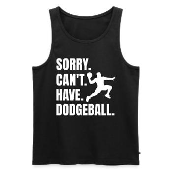 Dodgeball - Männer Premium Bio Tank Top - Schwarz - Vorne - Michal (187cm)