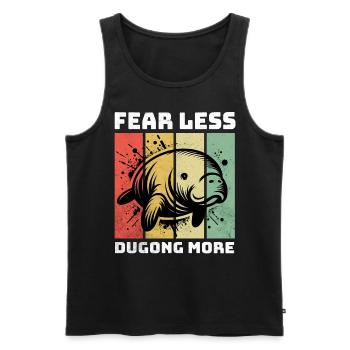 Dugong Manatee - Men's Premium Organic Tank Top - black - Front - Michal (187cm)