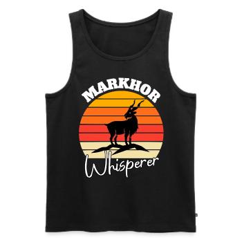 Screw Goat Whisperer - Men's Premium Organic Tank Top - black - Front - Michal (187cm)