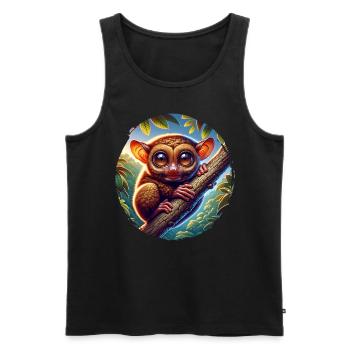 Tarsier - Débardeur bio Premium Homme - noir - Devant - Michal (187cm)