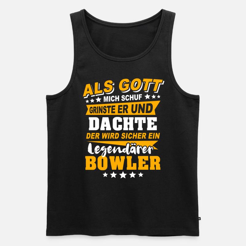 Bowler Bowling - Männer Premium Bio Tank Top - Schwarz