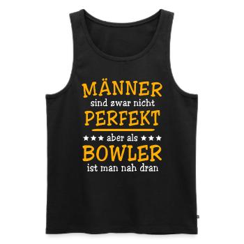 Bowler Bowling - Débardeur bio Premium Homme - noir - Devant - AI Model Male 178 light (178cm)