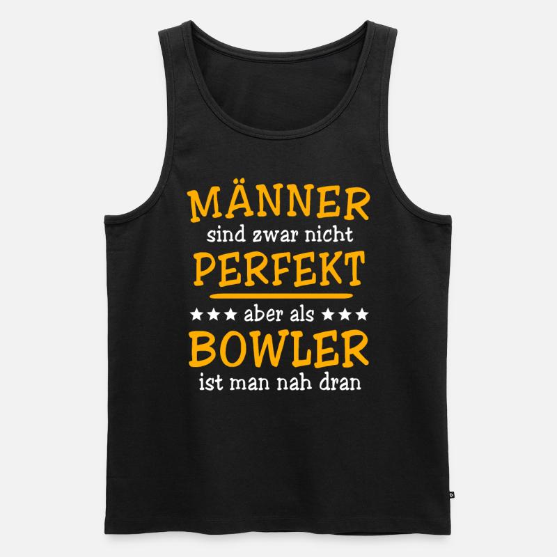Bowler Bowling - Männer Premium Bio Tank Top - Schwarz