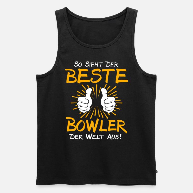 Bowler Geschenkidee - Männer Premium Bio Tank Top - Schwarz