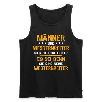 Western Riders Western Riding - Men's Premium Organic Tank Top - black - Front - AI Model Male 178 light (178cm)