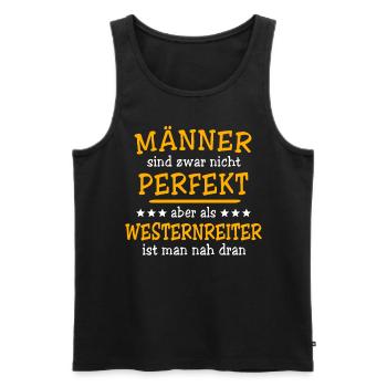 Western Riders Western Riding - Men's Premium Organic Tank Top - black - Front - AI Model Male 178 light (178cm)