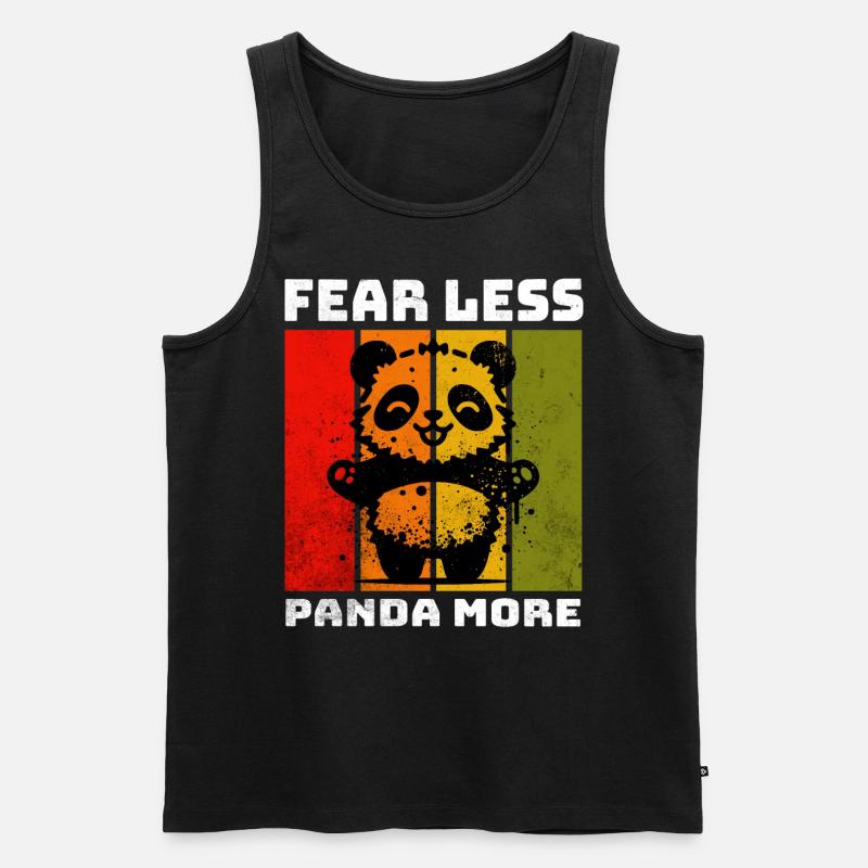 Panda géant Panda Ours - Débardeur bio Premium Homme - noir